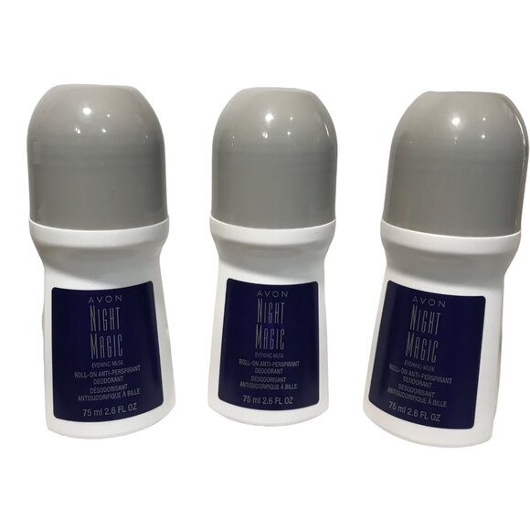 3 Avon Night Magic Roll-On Anti-Perspirant Deodorant 2.6 Fl Oz  Made In USA - Picture 1 of 3